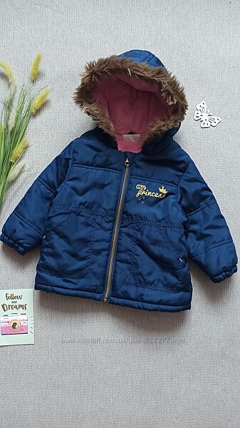 Детская демисезонная теплая курточка 9-12 мес весенняя куртка для девочки 