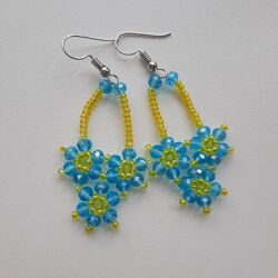Сережки з бісеру квіточки