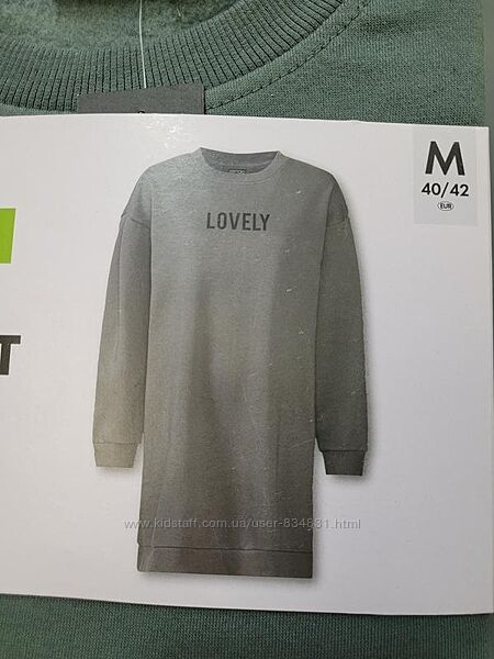 Жіночий подовжений світшот на флісі  оверсайз Esmara / Германия