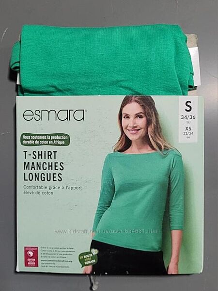 Жіночий зелений реглан, лонгслів Esmara