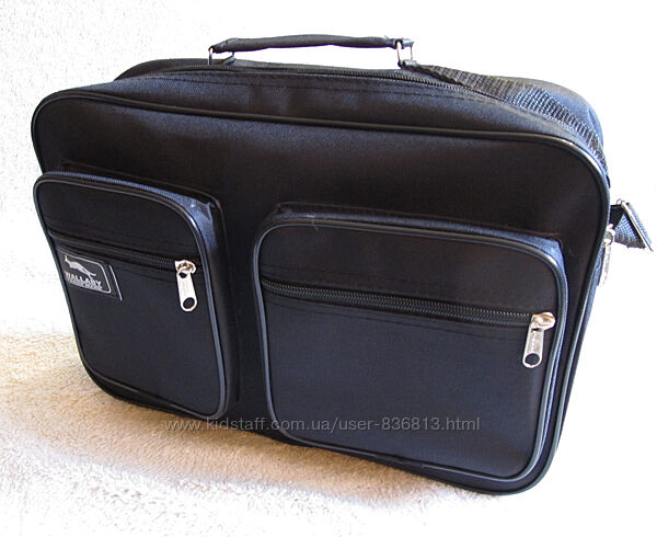 Чоловіча сумка es2621 чорна барсетка через плече папка портфель А4