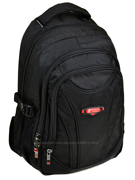 Рюкзак міський чорний es924 black спортивний туристичний сумка для ноутбука