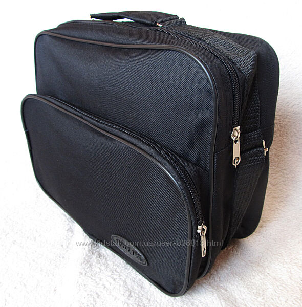 Чоловіча сумка es2612 чорна барсетка через плече папка портфель А4 