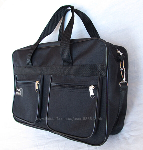 Чоловіча сумка es2630 чорна через плече папка портфель А4 