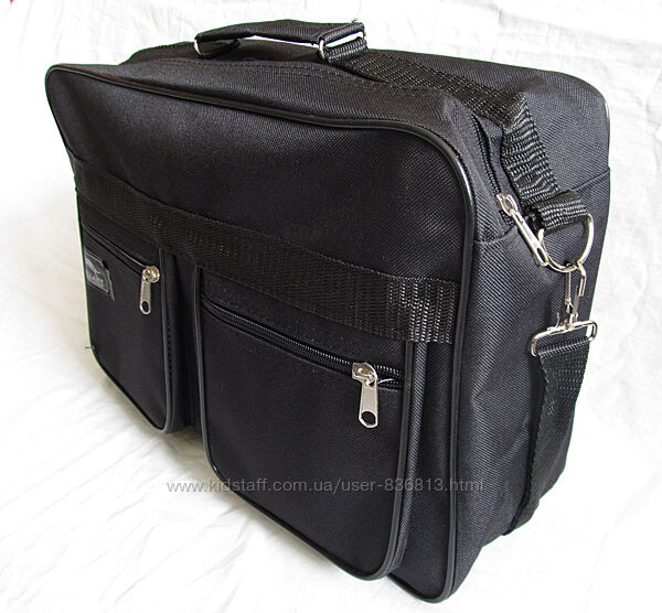 Чоловіча сумка es2631 чорна через плече папка портфель розмір А4 