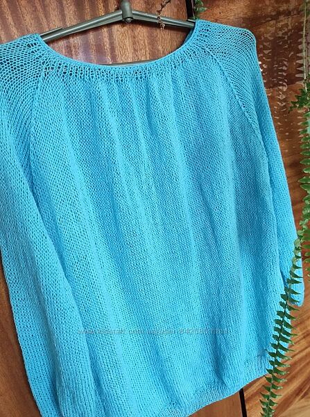 Свитер-паутинка нежная бирюза