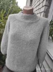 Серый свитер-реглан нежность 