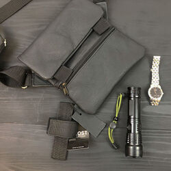 Шкіряна сумка з кобурою  ліхтарик професійний POLICE BL-X71-P50