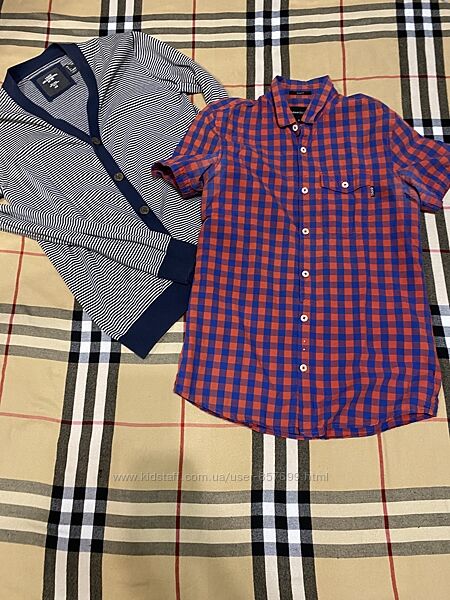 Продаю класний набір чоловічий сорочка кардиган. Розпродаж. Розмір С-М.