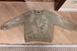 Утепленный сфитшот, фисташка, на М, Турция