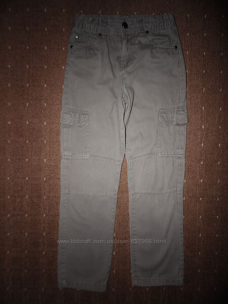 Штаны котоновые с карманами 7-8 лет