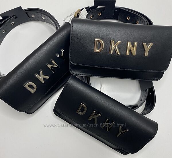 Оригинал Поясная черная сумка DKNY 