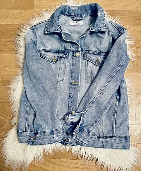 Zara, джинсовая куртка, рубашка, 152, 146