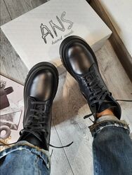 Новинка Ботинки кожаные черные от производителя 36-41р