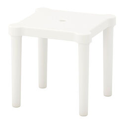 Табурет дитячий IKEA UTTER для дому/вулиці білий 503.577.85
