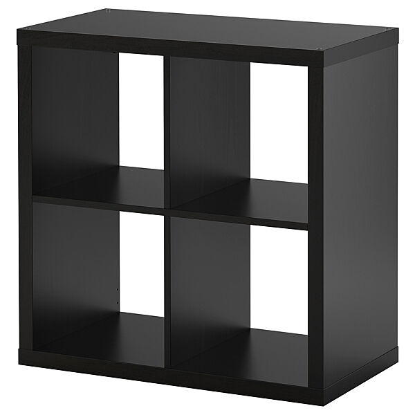 Стелаж 2х2 ящика IKEA KALLAX чорно-коричневий 602.758.12