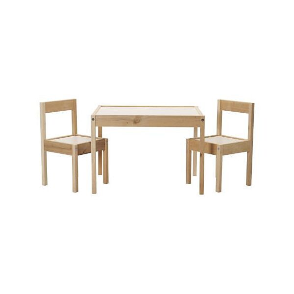 Дитячий стіл з 2 стільцями IKEA LATT білий сосна 501.784.11