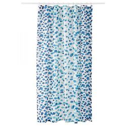 Шторка для ванної IKEA SKORREN  білий синій 180х200 см 003.391.81