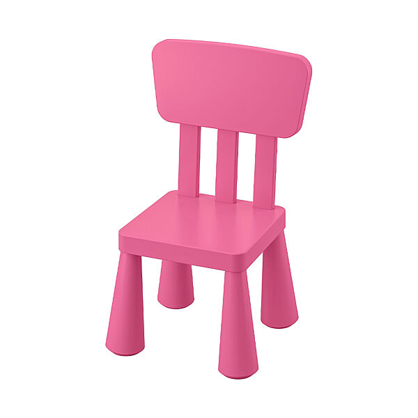 Дитячий стілець IKEA MAMMUT для/будинки/вулиці рожевий 803.823.21