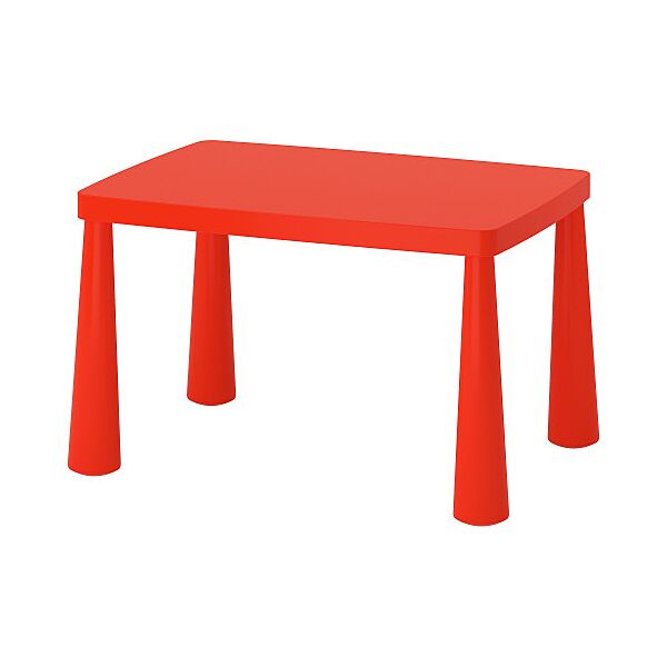 Стіл дитячий IKEA MAMMUT для дому/вулиці червоний 77x55 см 603.651.67