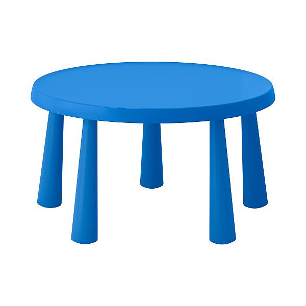 Стіл дитячий IKEA MAMMUT для/будинки/вулиці синій круглий 85 см 903.651.80