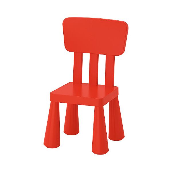 Дитячий стілець IKEA MAMMUT для дому/вулиці червоний 403.653.66