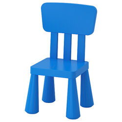 Дитячий стілець IKEA MAMMUT для дому/вулиці синій 603.653.46