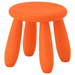 Табурет дитячий IKEA MAMMUT для дому/вулиці помаранчевий 503.653.61