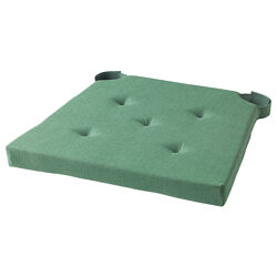 Подушка на стілець IKEA JUSTINA зелений 35/42x40x4.0 см 603.044.28