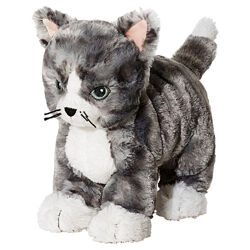 М&acuteяка іграшка кіт IKEA LILLEPLUTT сірий/білий 002.604.51