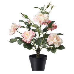 Штучна рослина в горщику IKEA FEJKA для дому та вулиці рожева троянда 48 см 203.952.89