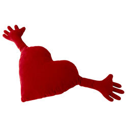 Подушка серце IKEA FAMNIG HJARTA червоний 40x101 см 274.704.60