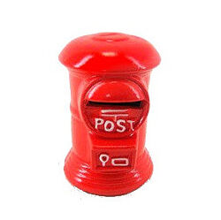 Скарбничка керамічна Пошта 9 см червоний OR-1075