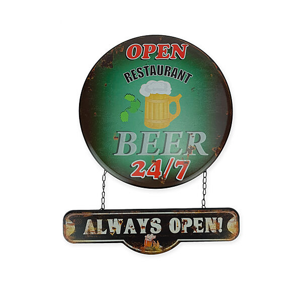 Табличка металева Beer Always open  OR-1051