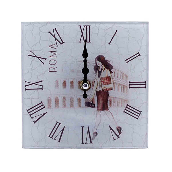 Годинник настільний Дівчина Рим квадратні  скло  OR-1031