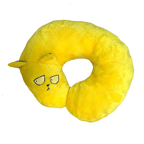 Подушка-кіт під шию жовтий KOT-023