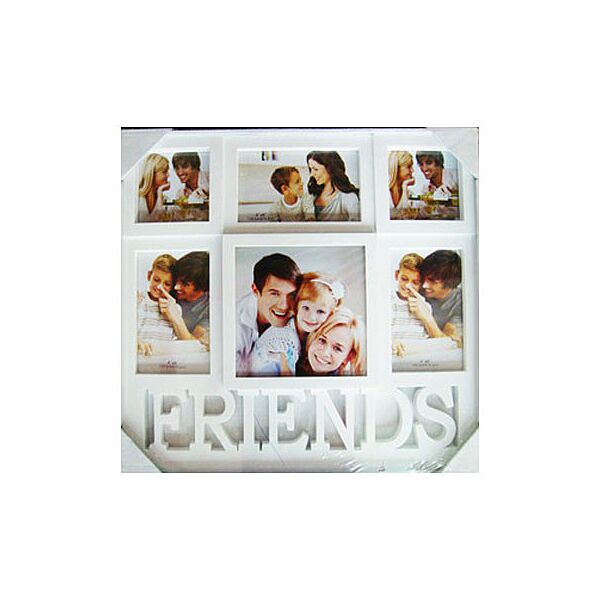 Фоторамка-колаж на 6 фото FRIENDS  пластик білий XI-159