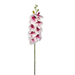 Квітка штучна Орхідея гнучка рожева з темно-рожевою-серединкою  FL-1010