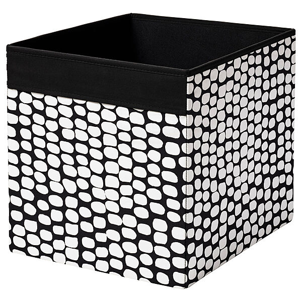 Коробка IKEA DRNA чорний білий 33x38x33 см  004.680.88