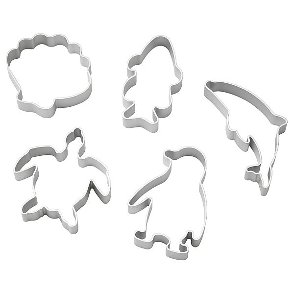 Формочки для тіста IKEA BLVINGAD іграшкові набір 5 шт сріблястий 805.265.03