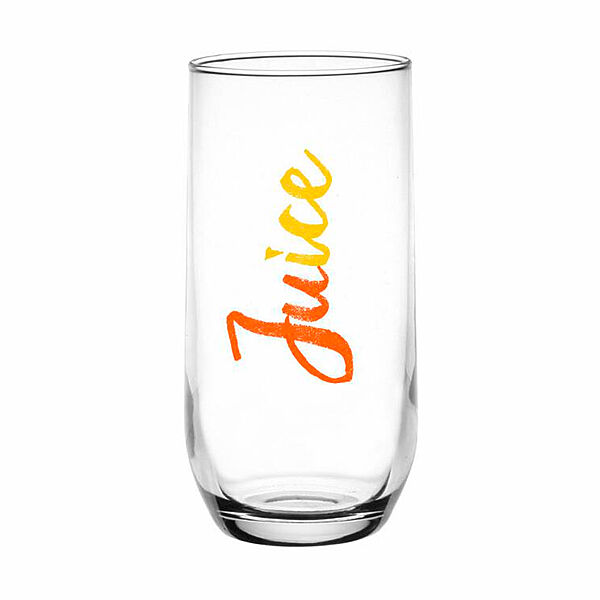 Склянка висока з написом Juice прозора 400 мл Gl-7153
