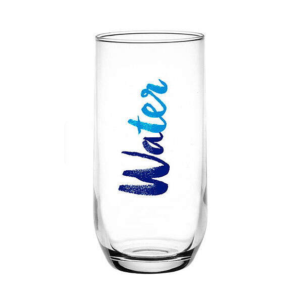 Склянка висока з написом Water прозора 400 мл Gl-7154