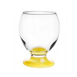 Склянка/креманка з жовтим дном прозора скляна 280 мл Gl-71302