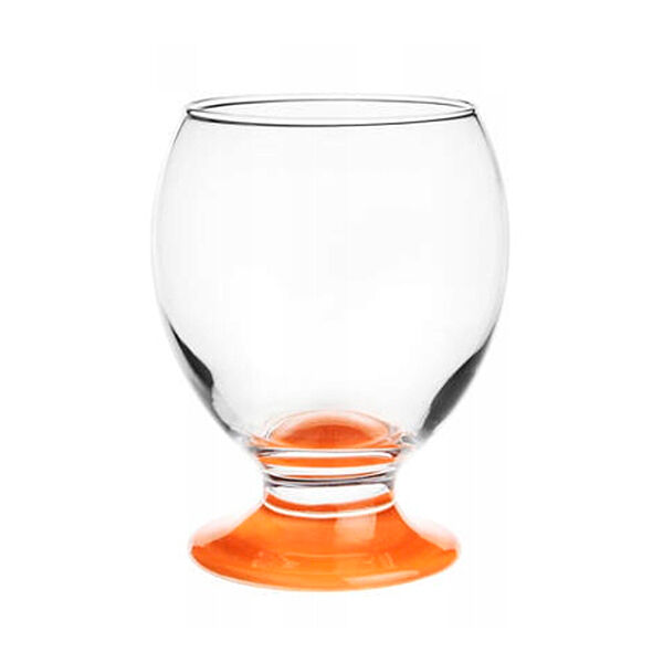 Склянка/креманка з помаранчевим дном прозора скляна 280 мл Gl-71303