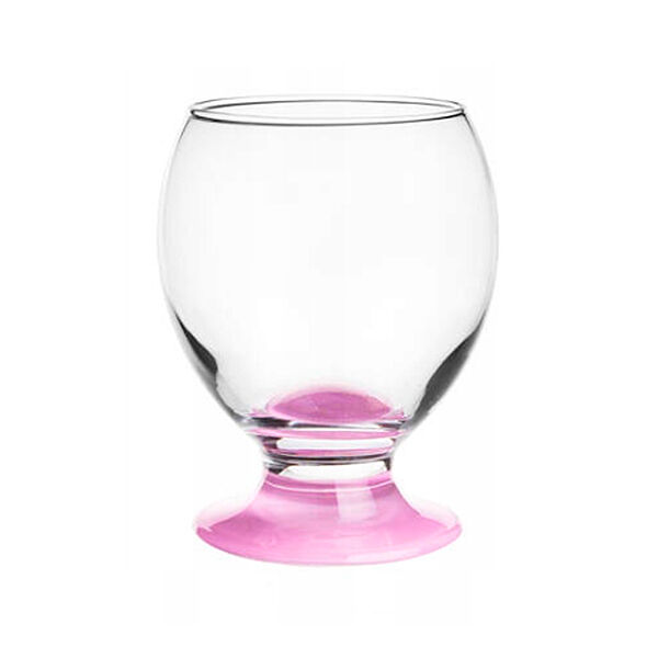 Склянка/креманка з рожевим дном прозора скляна 280 мл Gl-71306