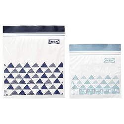 Герметичні пакети для заморозки IKEA ISTAD прозорі з візерунком 60 шт 005.256.54
