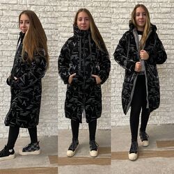 Зимове пальто пуховик для дівчинки