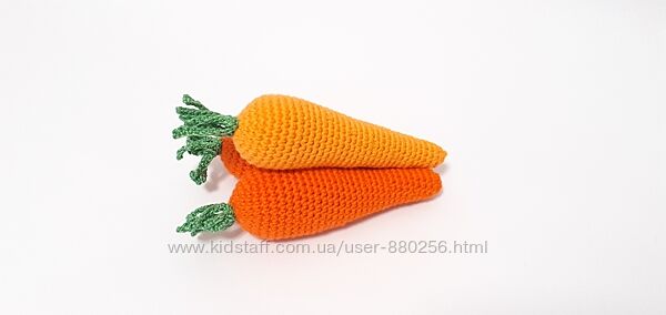 Морковка вязаная, вязаная игрушка