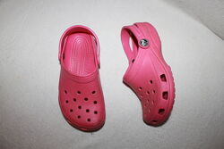Розовые кроксы фирмы Crocs оригинал размер 12 С 13  по стельке 19-19, 5 см