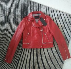 Oakwood, Франция. стильная, красная куртка-косуха из мягкой кожи M-L